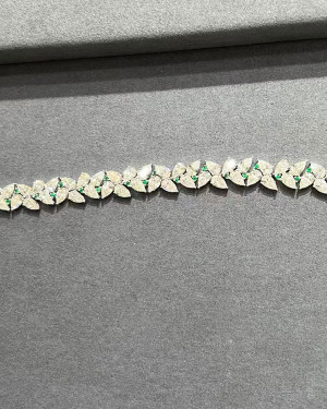 Diamond Crushed Emerald Bracelet