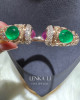 Emerald+Ruby+Diamond bangle.