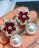 Ruby Pearl Earring